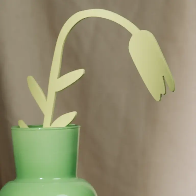 milin – wholesale Dekorativ statyett – TULIP Grön träblomma vardagsrumsdekoration modern inredning6