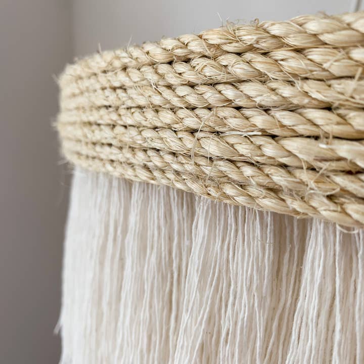 BOHO LIGHTS - Wholesale Chandelier/hanging light - Cotton Fringe With Sisal Band Chandelier5