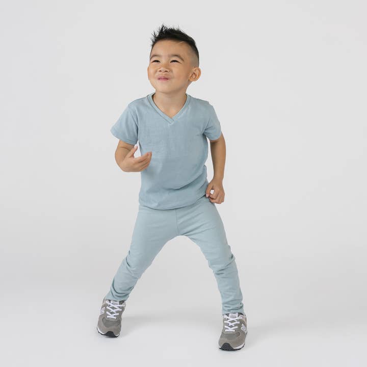 mini mioche collective inc. - Wholesale T-Shirt - Kids - Premium GOTS-Certified Organic Cloud V-Neck Tee