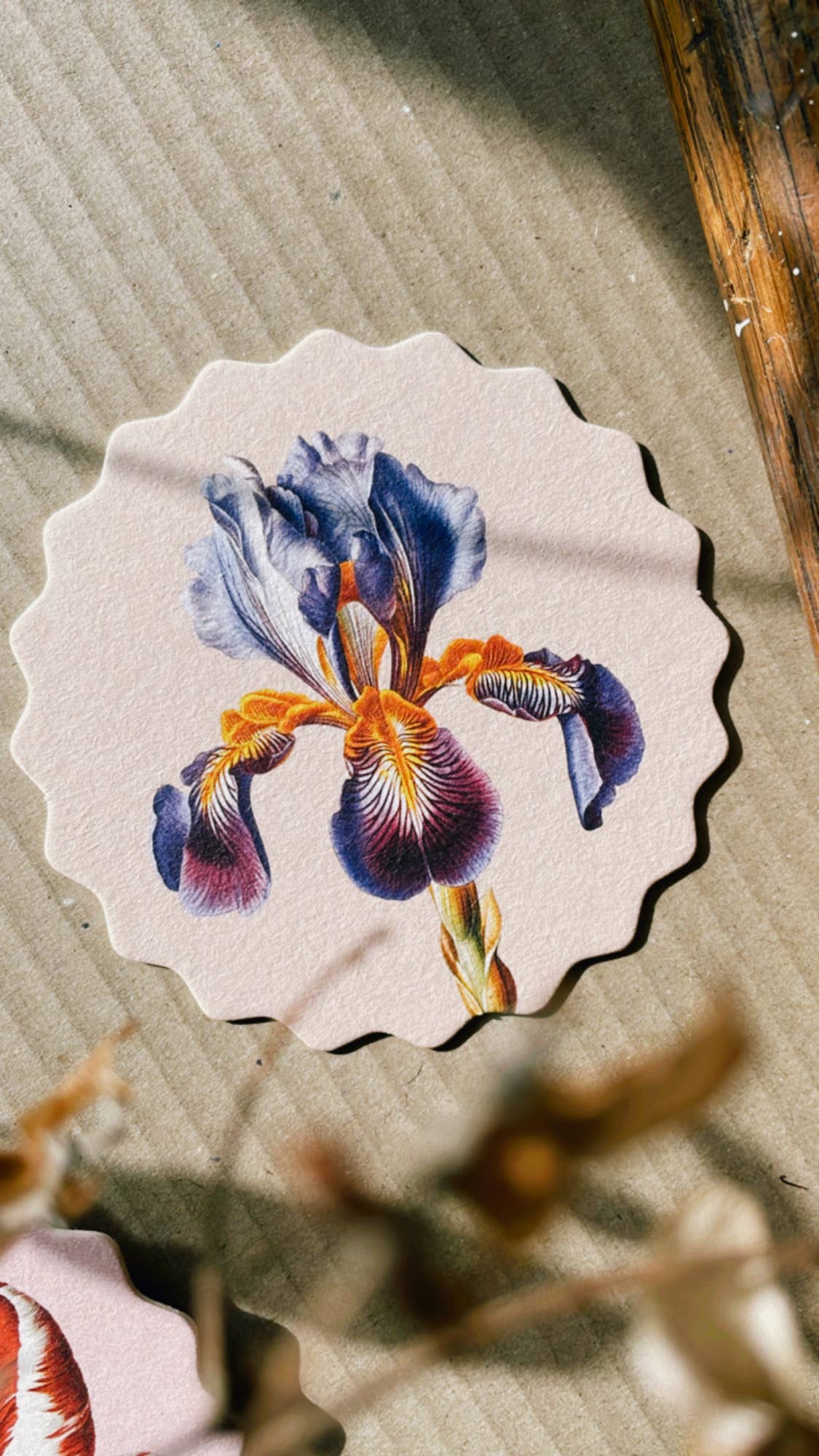 30x40 – Großhandel Untersetzer – Untersetzer-Set mit Blumenmotiven, Sternform4