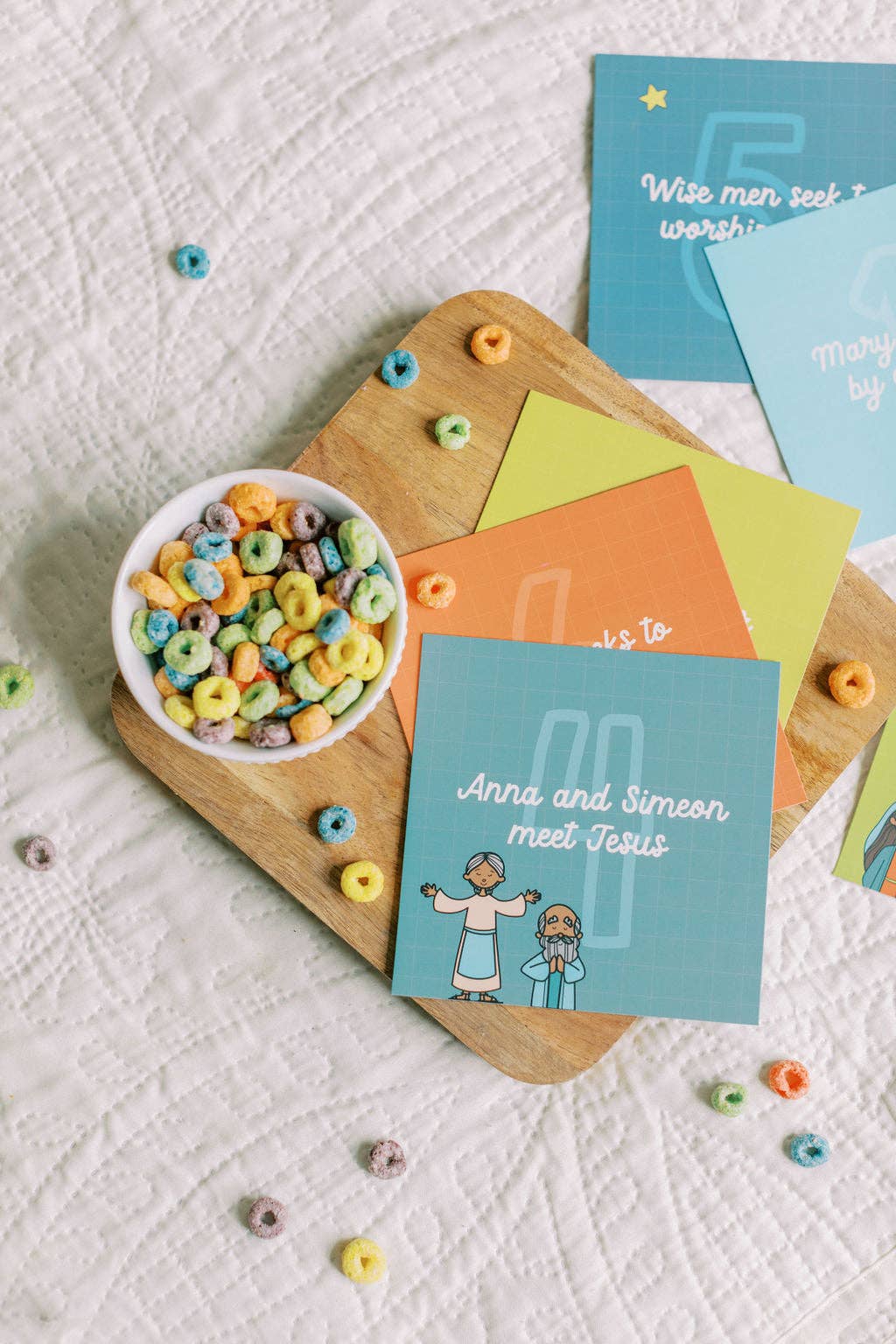 Tiny Theologians – Cartões de aprendizagem - Crianças e bebés por atacado – Conjunto de Cartões Viagem para a Manjedoura2