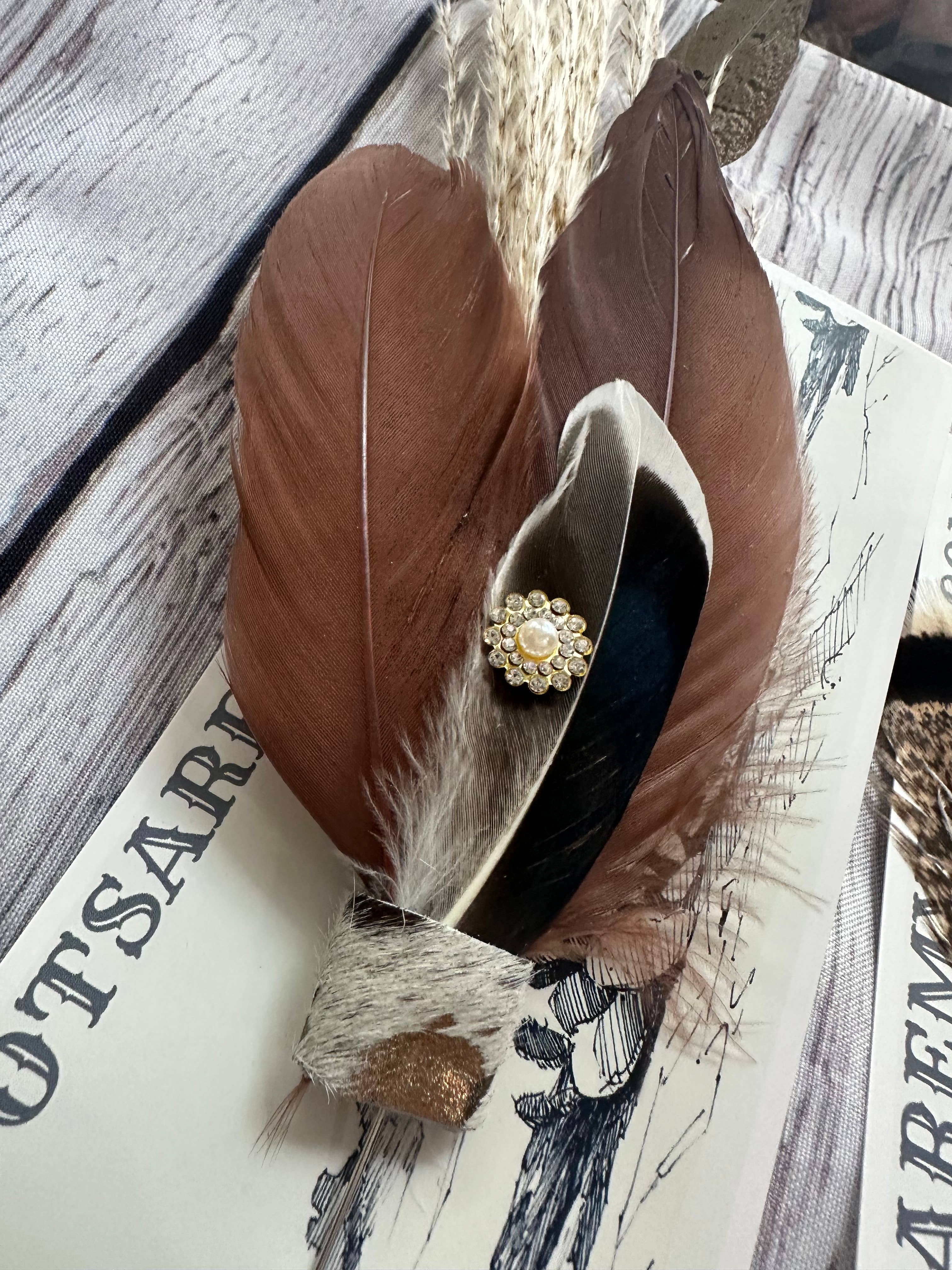 Boots Are My Roots - Vente Accessoire pour chapeau – femme - Épingles à chapeau en plumes mélangées7