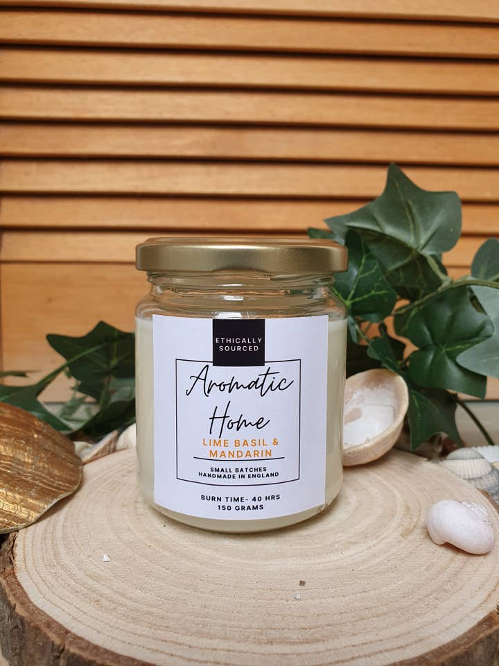 Lime-, basilika- och mandarinljus för wholesale av Aromatic Home LTD