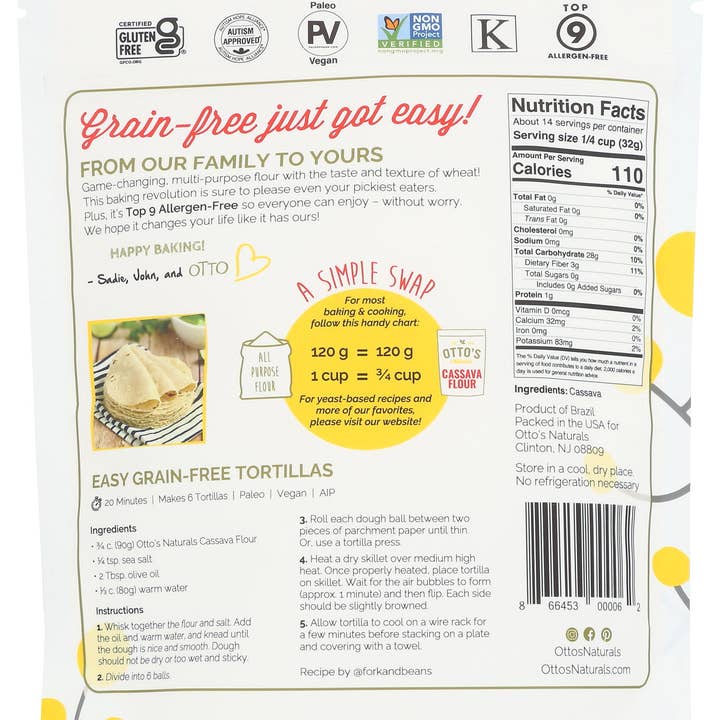 Everyday Supply Co - Wholesale Flour - OTTOS NATURALS FLOUR CASSAVA - Case of 41