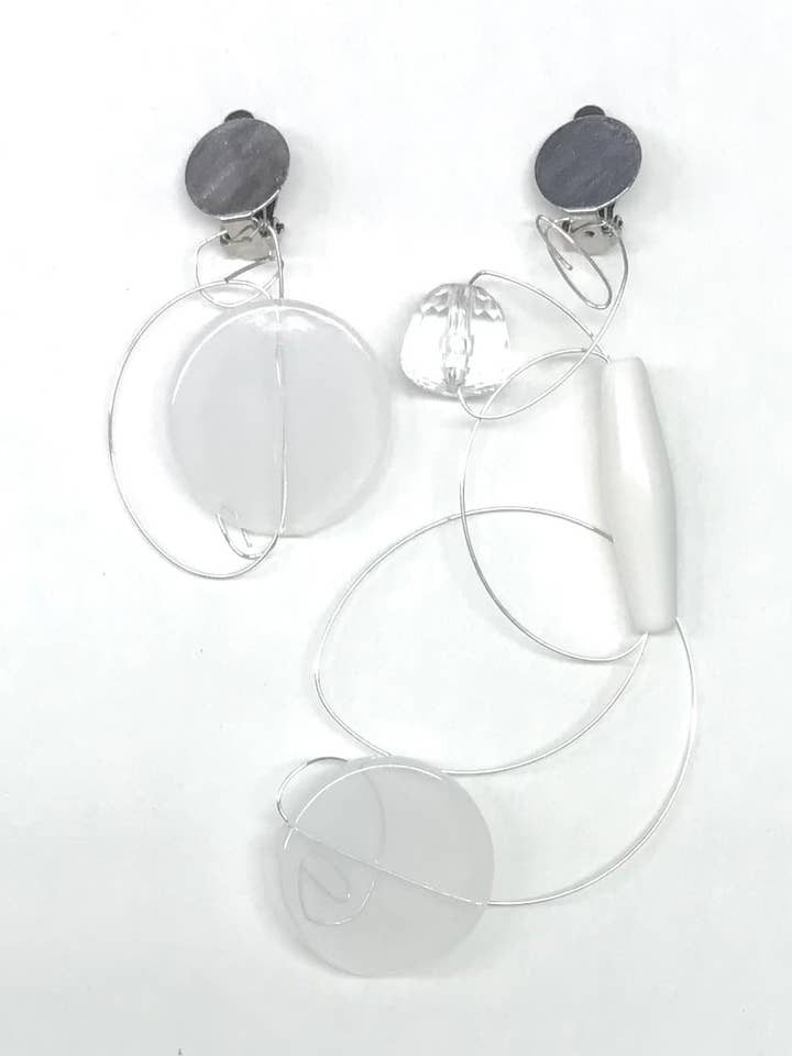 WHITE FASCINATION EARRINGS for wholesale by Lehoux & St-Pierre