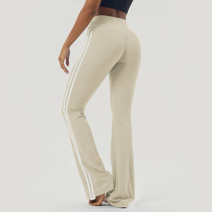 Sodalemon – Großhandel Sporthose – Damen – Sodalemon Yoga-Hose mit Farbkombination und Figur betonendem, ausgestelltem Bein7