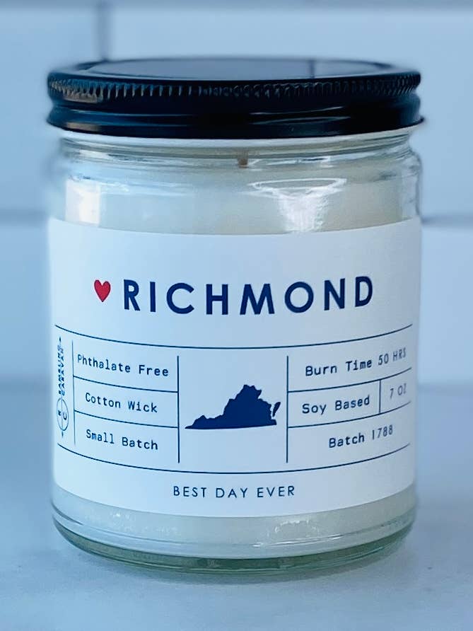 Richmond, VA Candle for wholesale by Rambling Caravan
