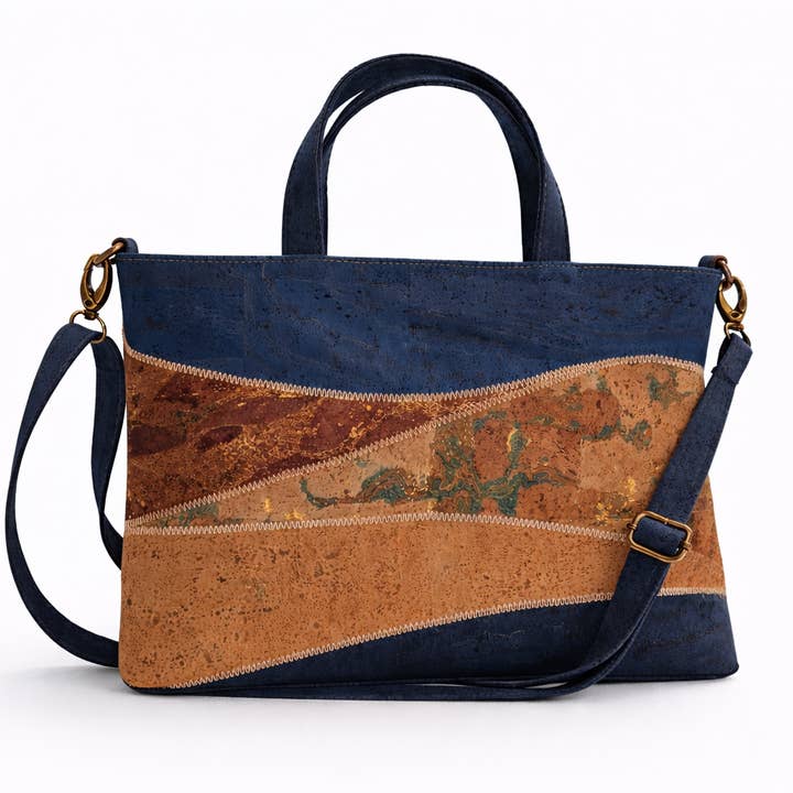 Donkerblauwe Kurken Koffer in Laag voor wholesale door Line Cork