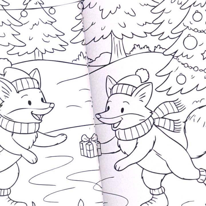 Colorfill Club - Wholesale Colouring and activity book – adult - Christmas Friends Illustrated Colouring Book3