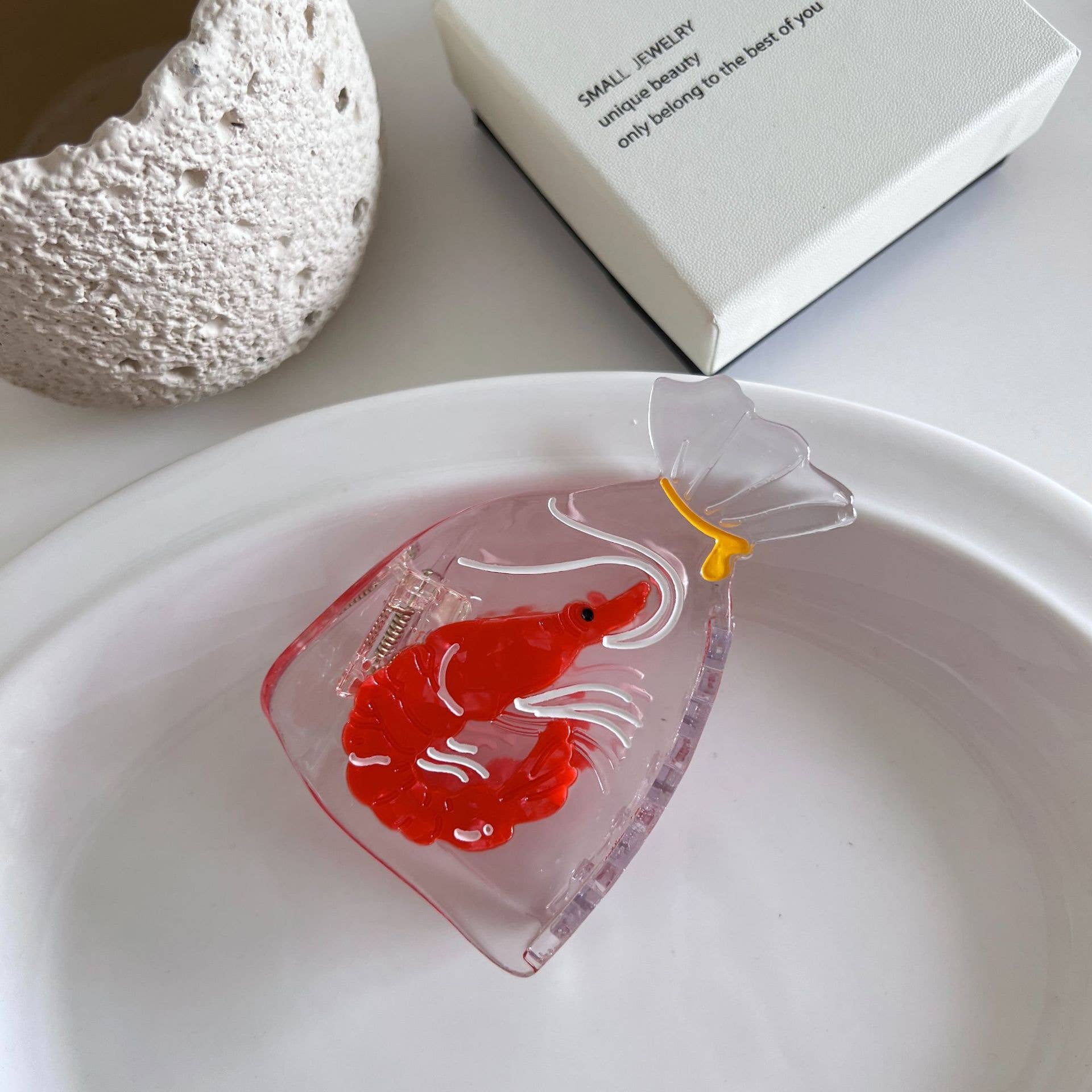 SoapElenGlen – Clips para cabelo - Mulher por atacado – Garrafa de Acetato Transparente com Criatura Marinha Criativa6