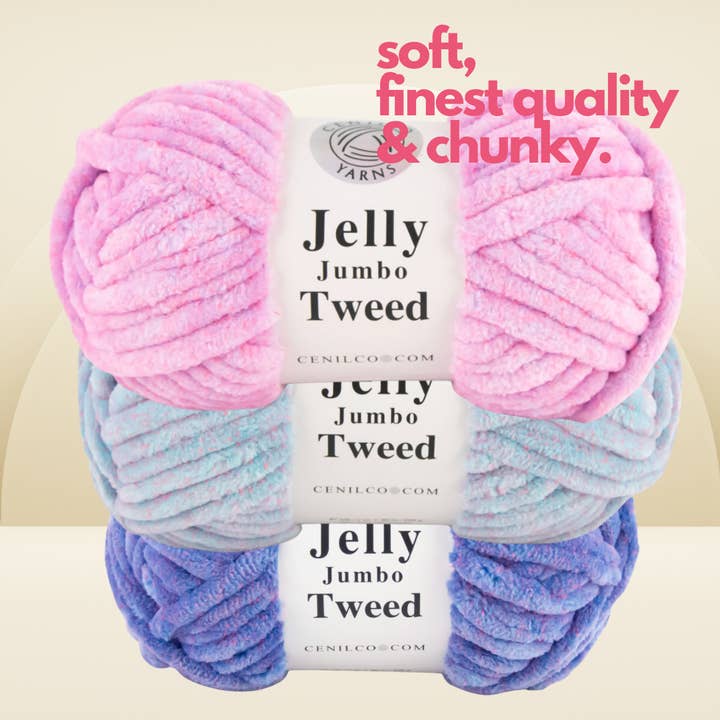 Super Bulky Jumbo Chenille Tweed Yarn|Finest Quality for wholesale by Kalpten LLC