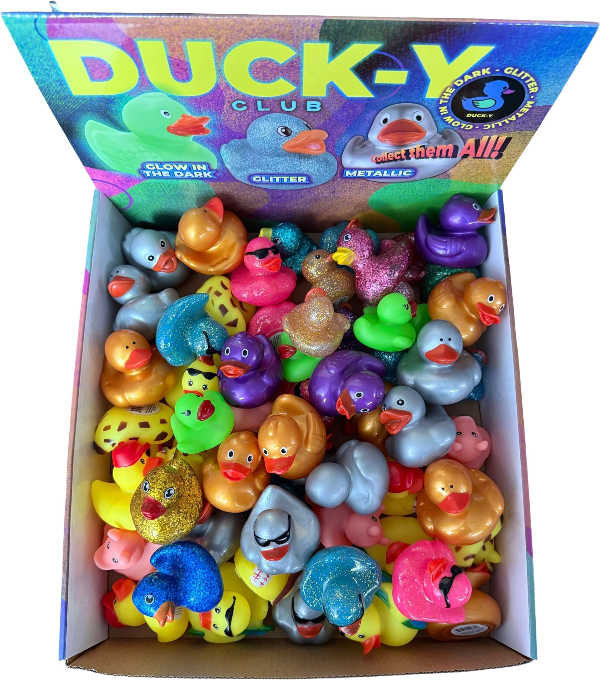 ET Products - Wholesale Retailer Display - Kids & Baby - Rubber Ducky Glow, Glitter & Metallic Asst 60-Unit Display2