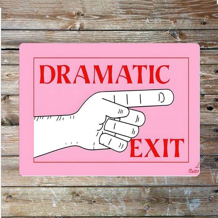 The British Metal Signs Company – wholesale Sign – Dramatic Exit Pointing Hand Metal Sign Plaque0