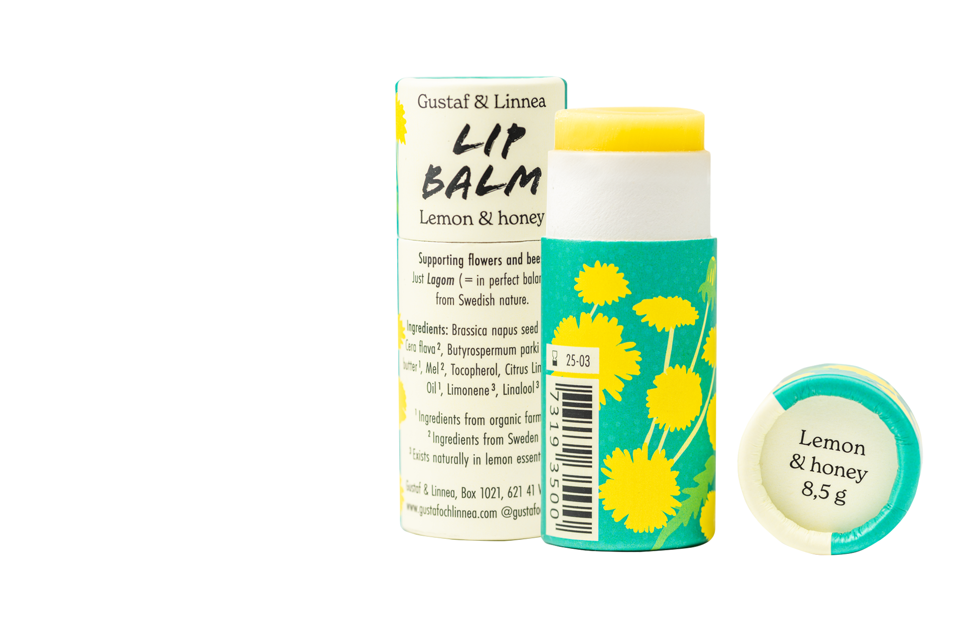 Gustaf och Linnea - Wholesale Lip Balm - Läppbalsam - Citron och honung - i pappersförpackning1