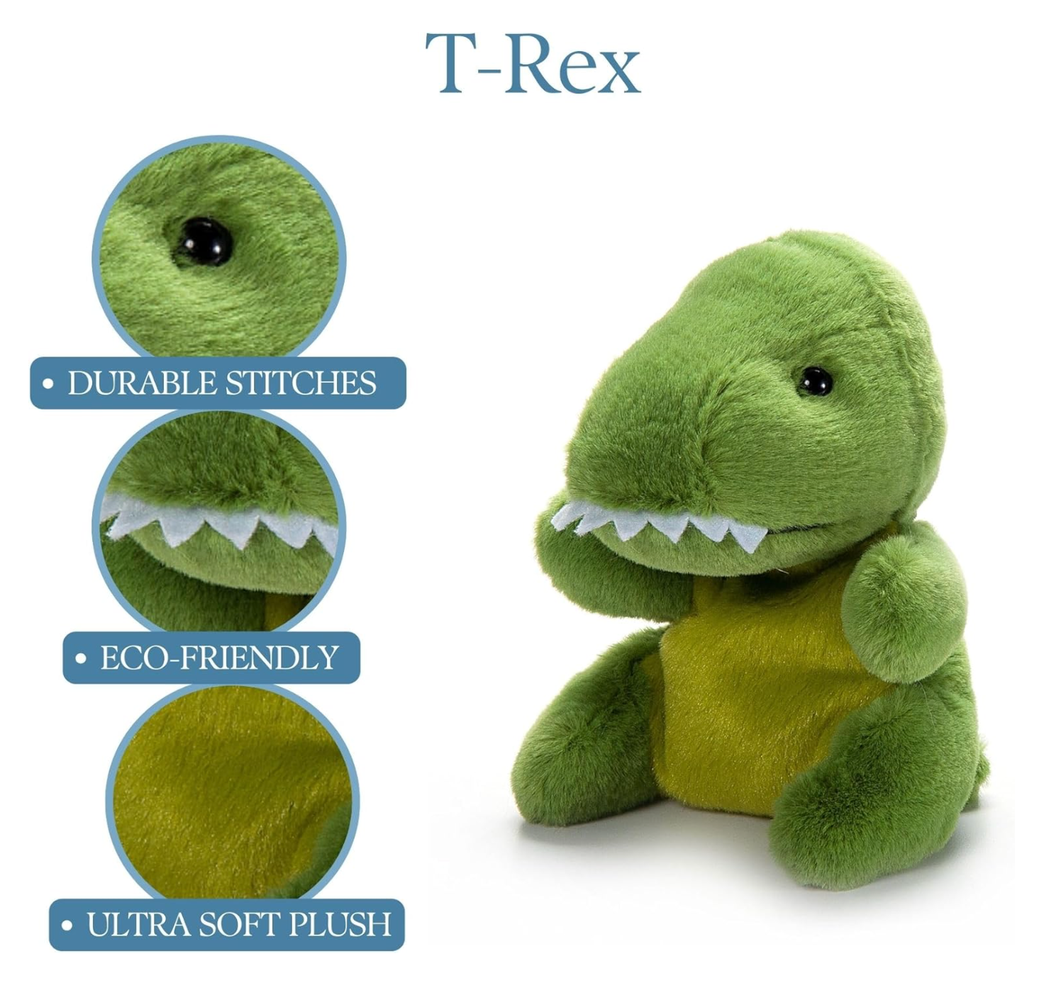 The Petting Zoo - Wholesale Stuffed/Plush Toy - Kids & Baby - 6" (14cm) Nuggetz T-Rex Dino/Dinosaur1