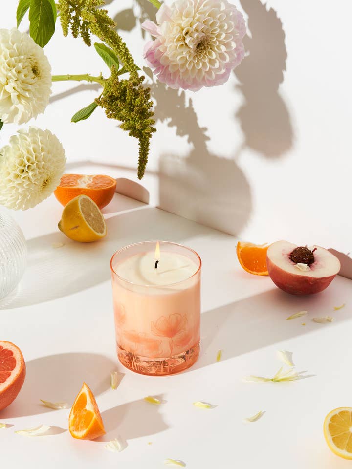 Collezione botanica | Candele di soia Dahlia da 12 once per la vendita all'ingrosso da parte di Wax Buffalo Pure Soy Candle Co.