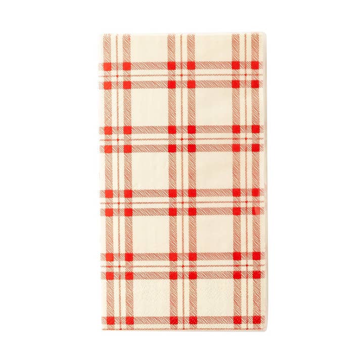 My Mind’s Eye - Wholesale Disposable napkin - PLTS368C-MME - Red Plaid Paper Dinner Napkin0