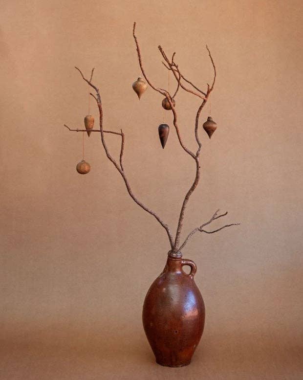 The African Home Goods - Wholesale Ornament Set - Traditional Carved Wooden Ornaments Decorations or Festive - English Oak8