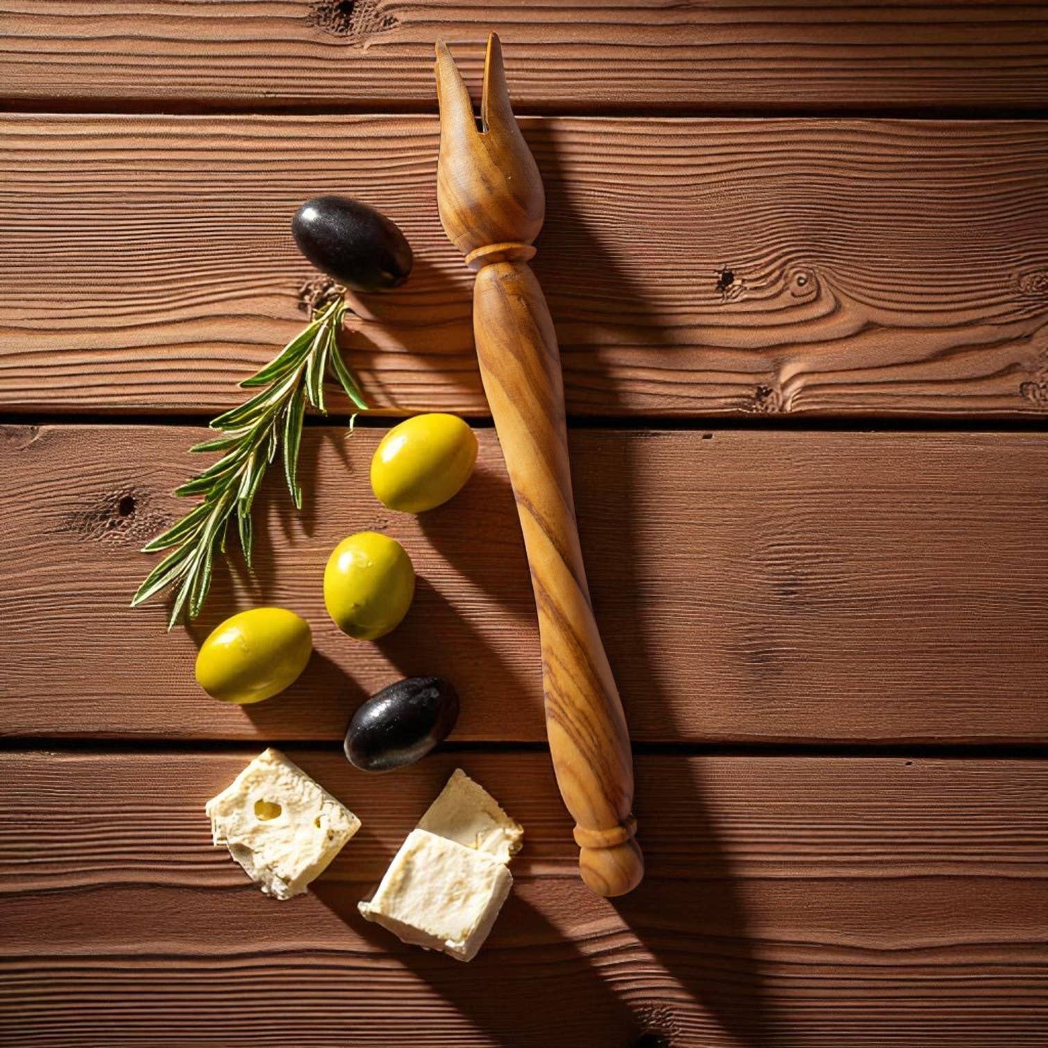 Handcrafted Olivewood - Wholesale Appetizer Serveware - Artisanal Olive Wood Appetizer Fork3