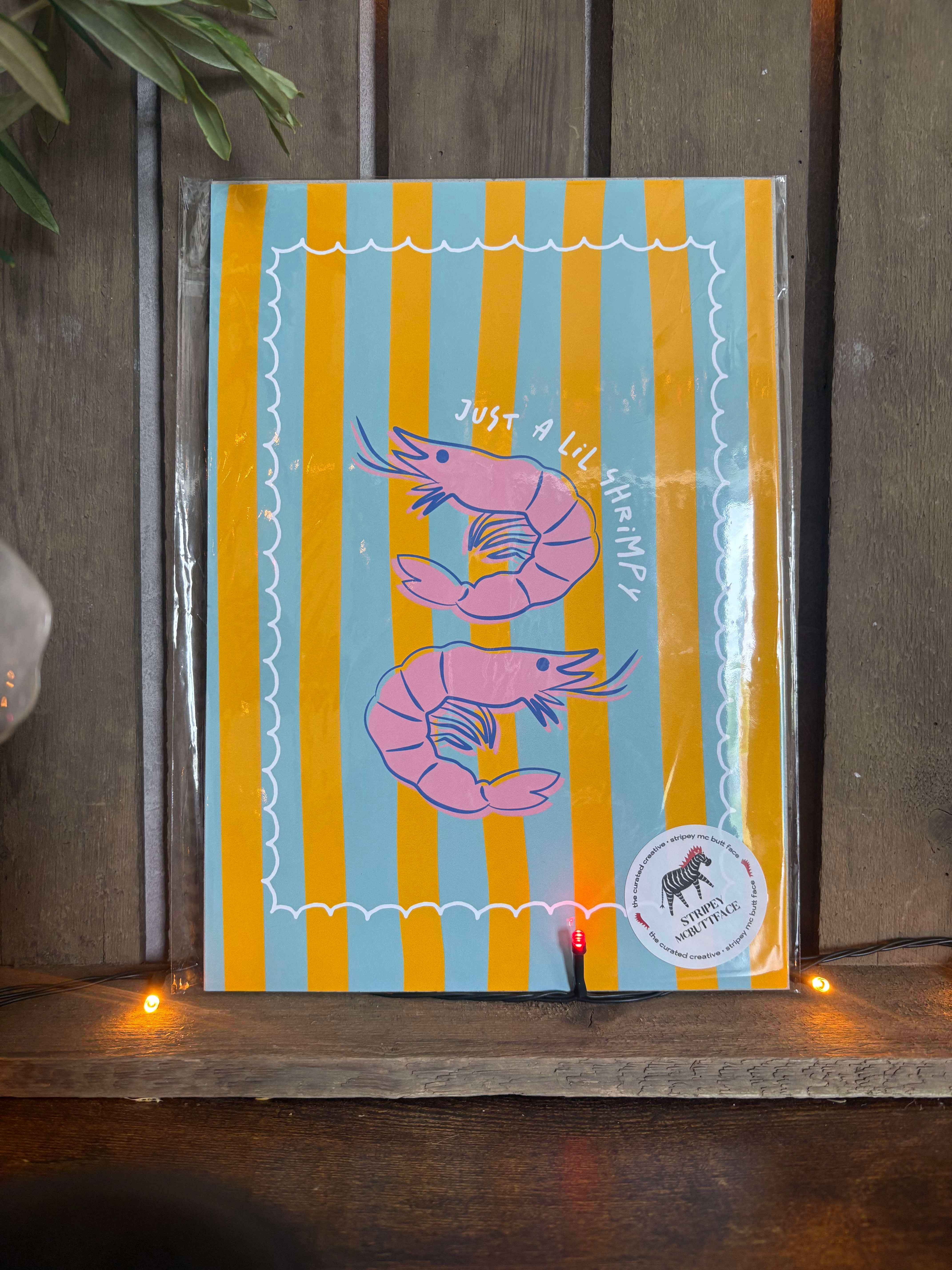 Stripey McButt Face - Wholesale Poster - Shrimpy Poster1