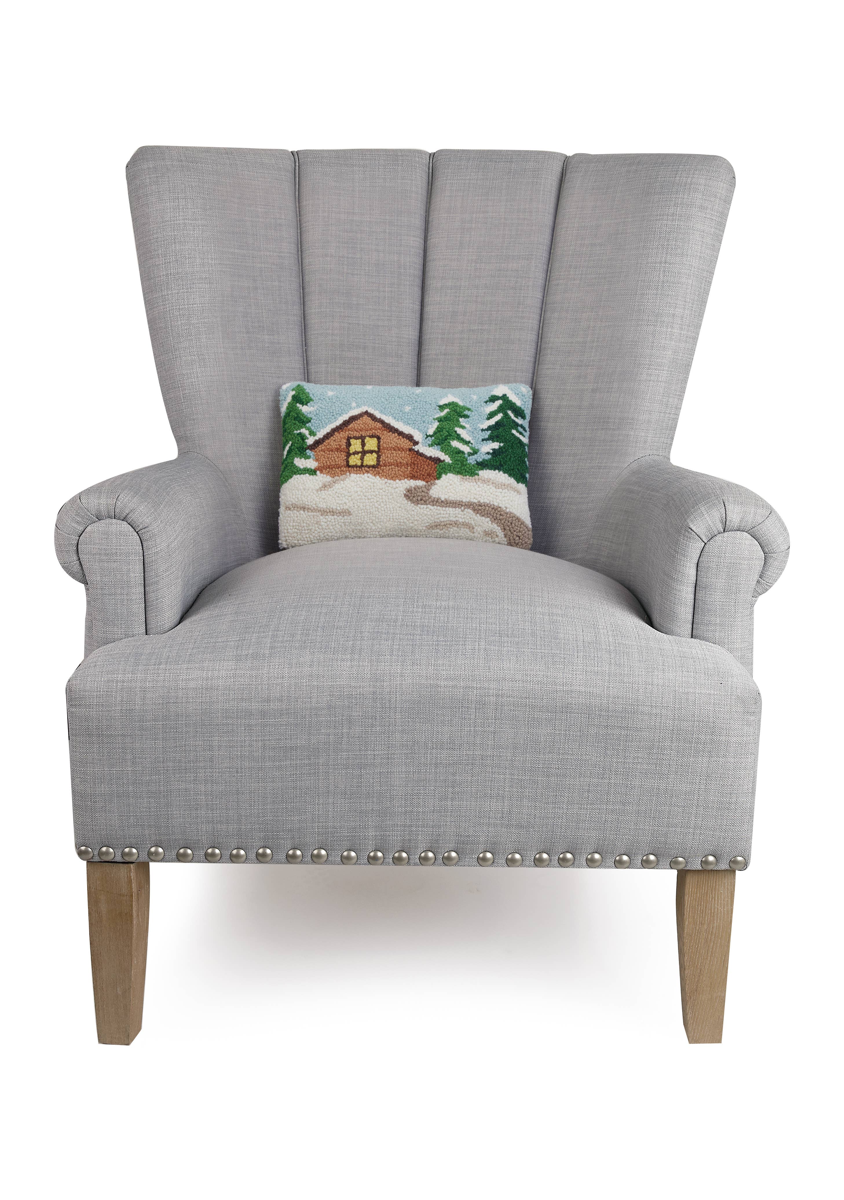 Peking Handicraft - Wholesale Throw/Decorative Pillow - Snowy Cabin Hook Pillow1