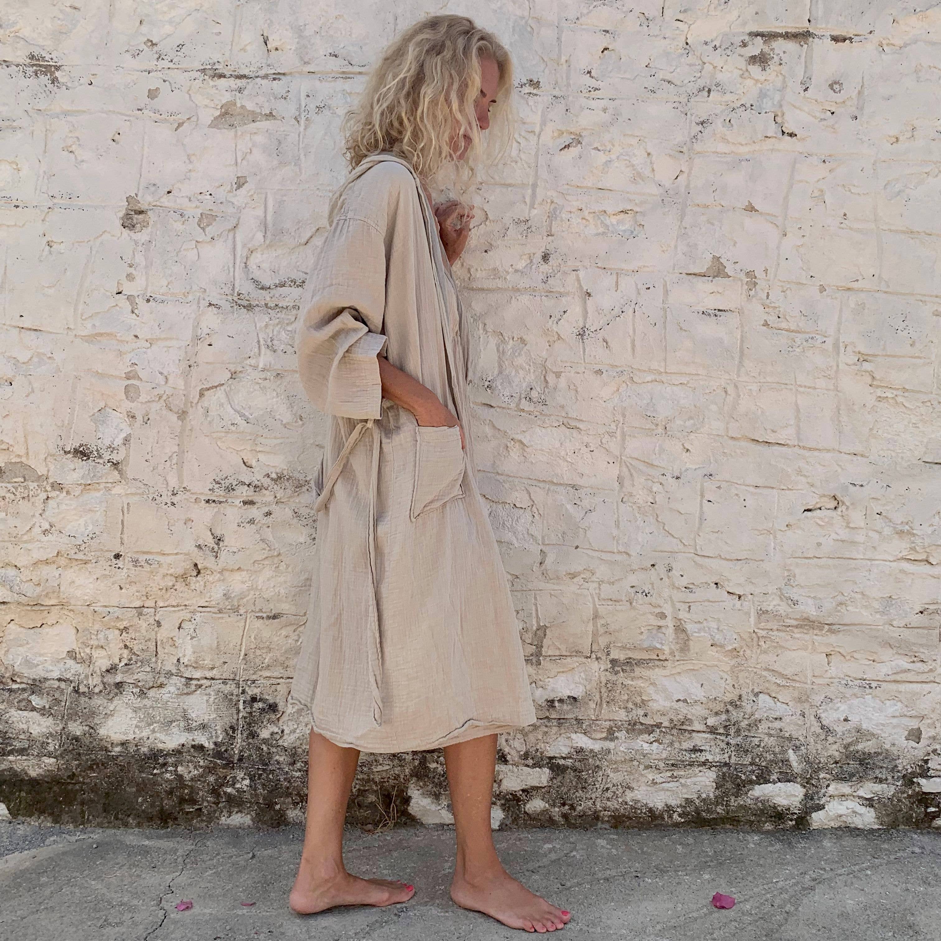 loom.ist – Robe - Mulher por atacado – Robe com Capuz de Musselina17