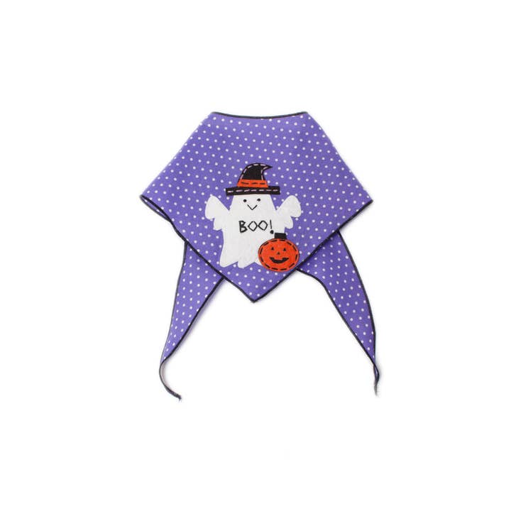 Purple Boo and Friends Dog Bandana Halloween Pet Costume Scarf for wholesale on Faire4