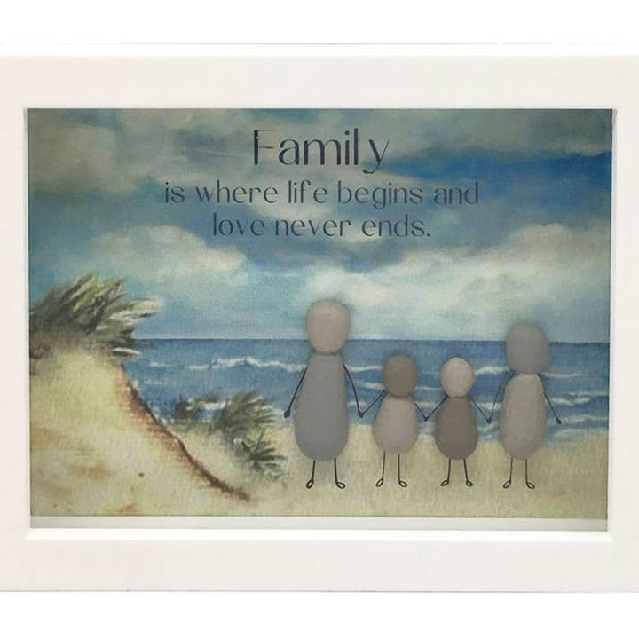 20x15cm Beach Frame With Rock Family for wholesale by Cubby House by Malmar