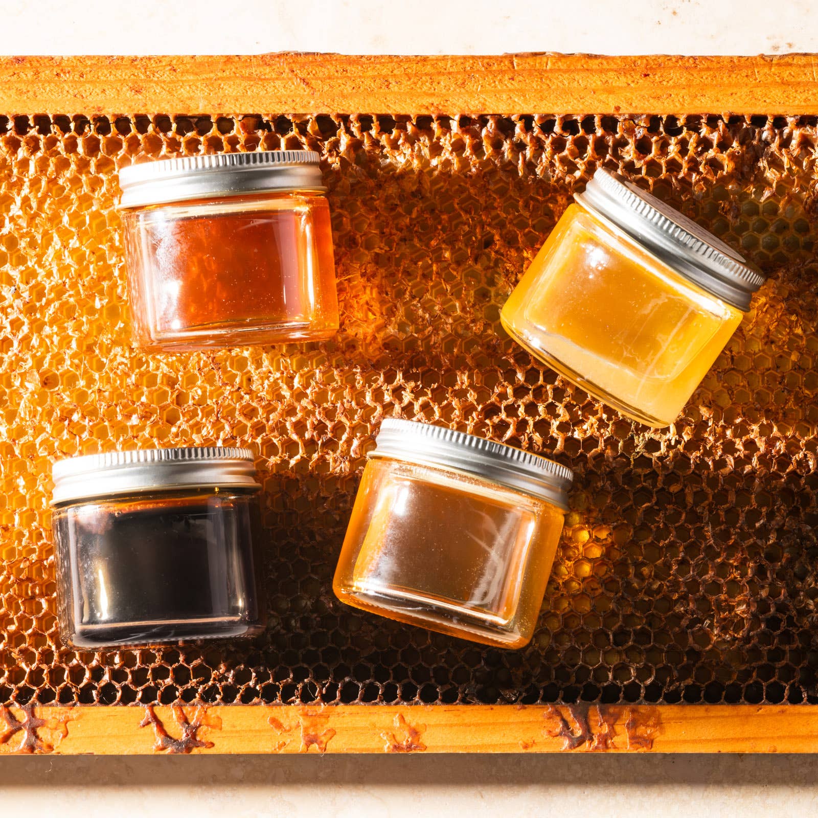 Bee Inspired - Wholesale Honey - Honey Tasting Tower | 5 Jars of 3oz Raw Honey Varietals Gift1