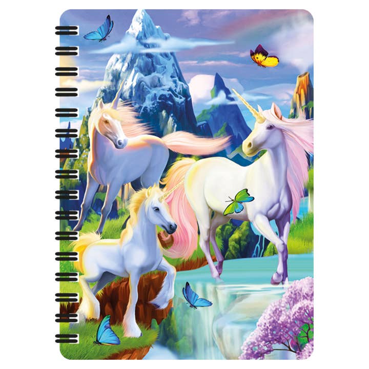 3D LiveLife 4" x 6" Jotters - Unicorn Bliss for wholesale by Deluxebase
