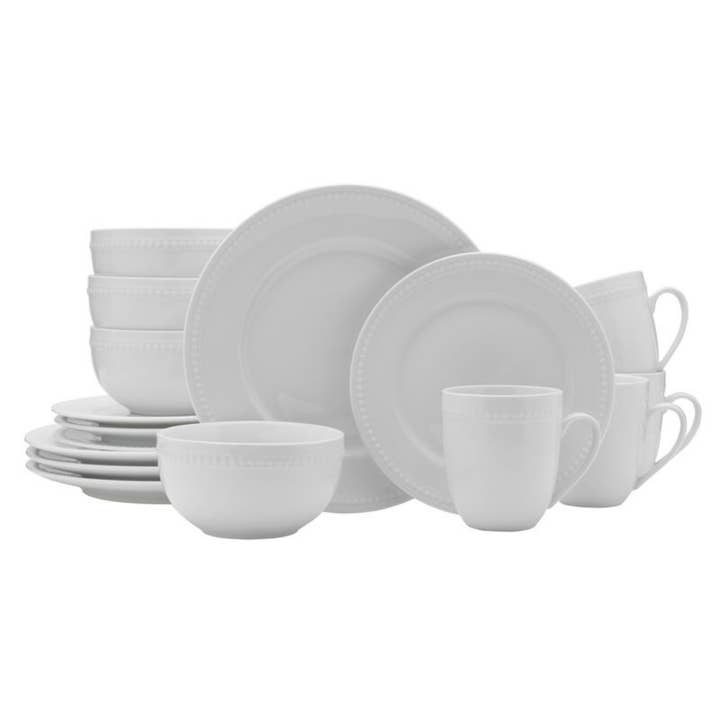 Everyday White Beaded 16PC DW Set Brown Bx Pkg for wholesale on Faire