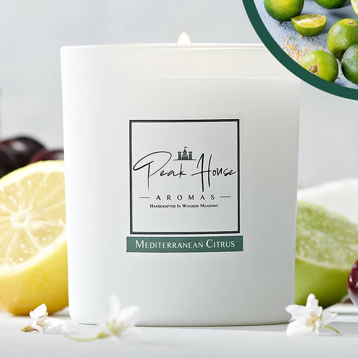 Vela aromática de cítricos mediterráneos para venta al por mayor de Peak House Aromas