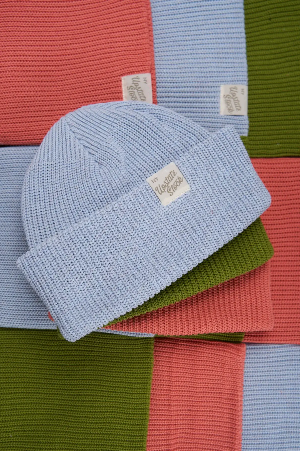 Upstate Stock - Wholesale Beanie - Unisex - Celestial Blue Super Fine Upcycled Cotton Watchcap2