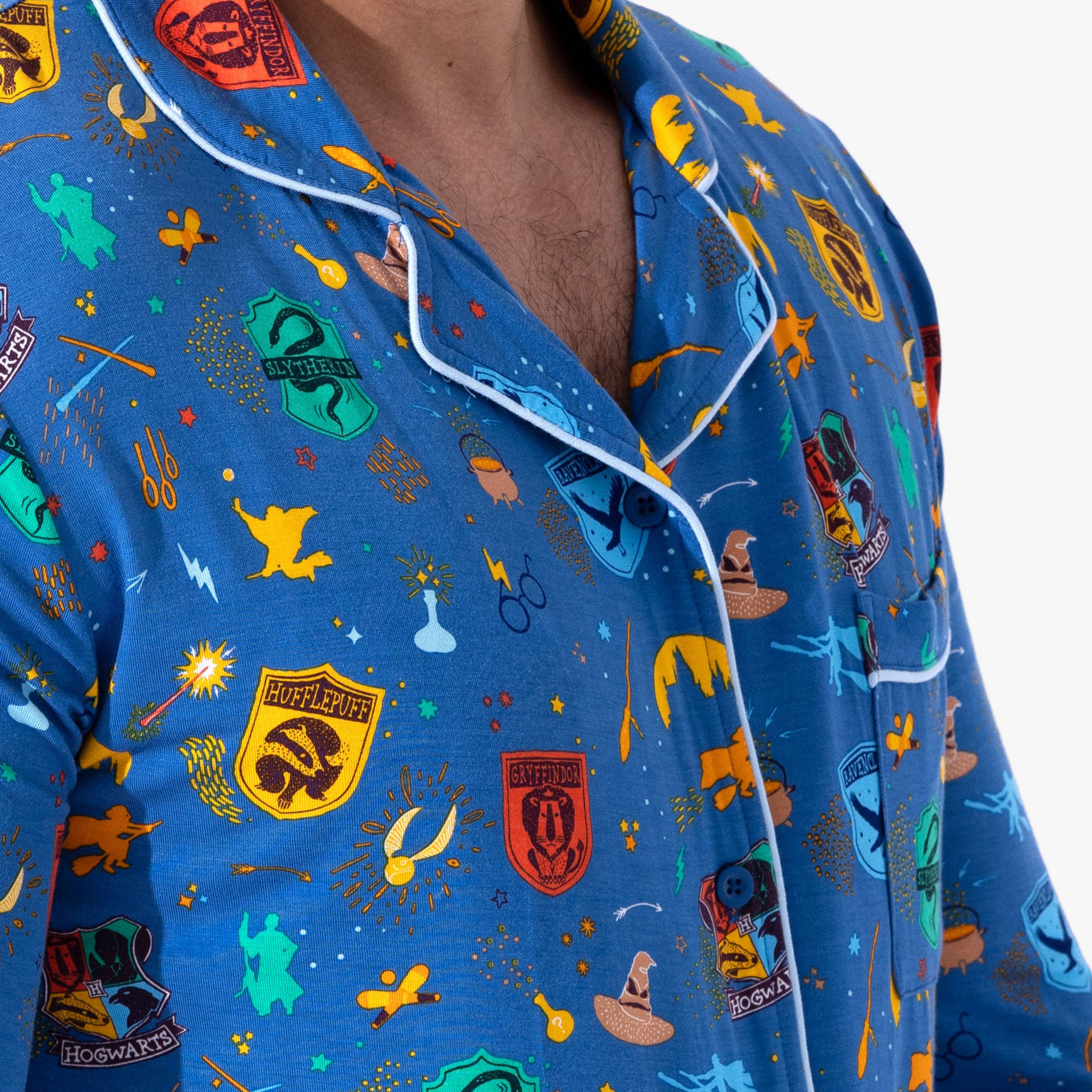 Bellabu Bear - Wholesale Sleepwear Set - Men's - Harry Potter House Pride Bamboo Men's Pajama Set2