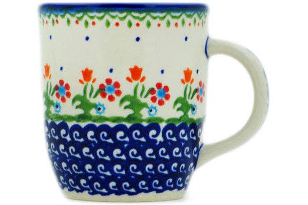 Polmedia Polish Pottery - Vente Tasse à café - Mug 14 oz sur le thème des fleurs printanières2