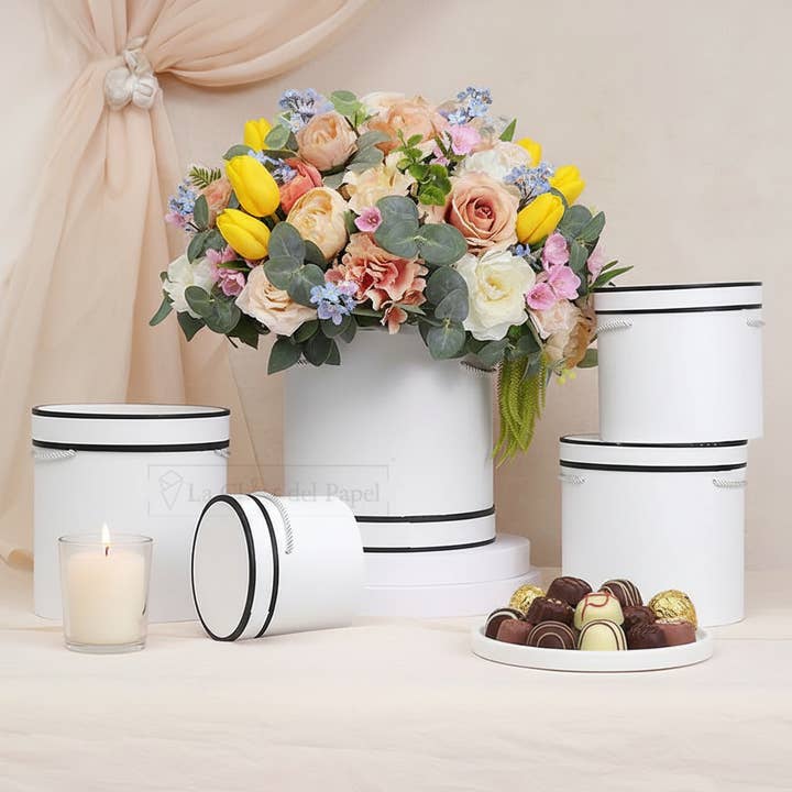 Elegant Design Supply - Wholesale Decorative Box - French Inspired Cylinder Floral Box5