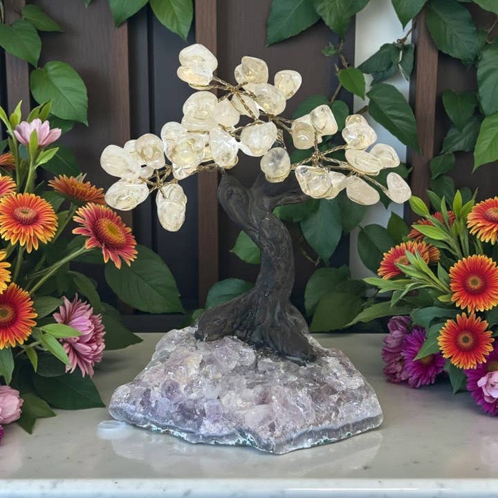 Arbre à billets Feng Shui - Quartz transparent pour la vente par Earths Elements Wholesale