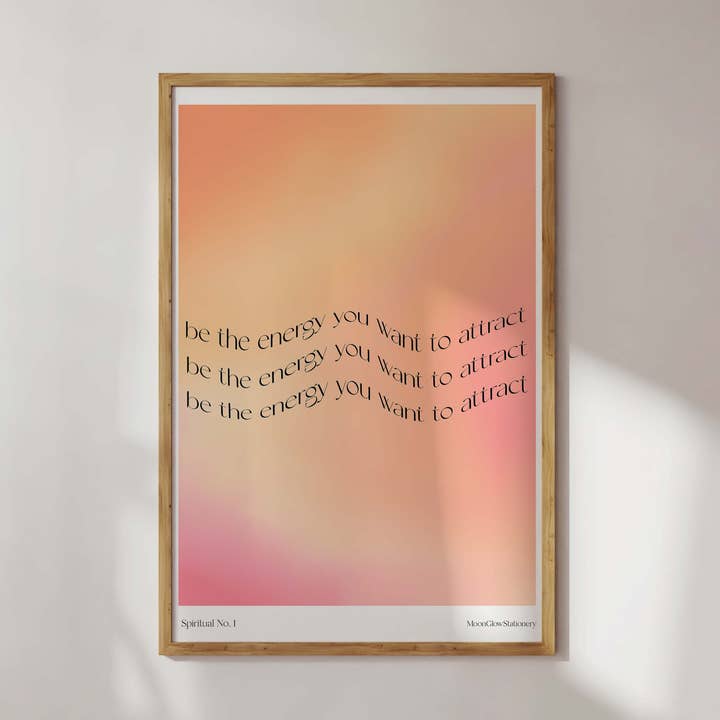 Impression d'art spirituelle n° 1 sur la loi de l'attraction pour la vente par MoonGlowStationery