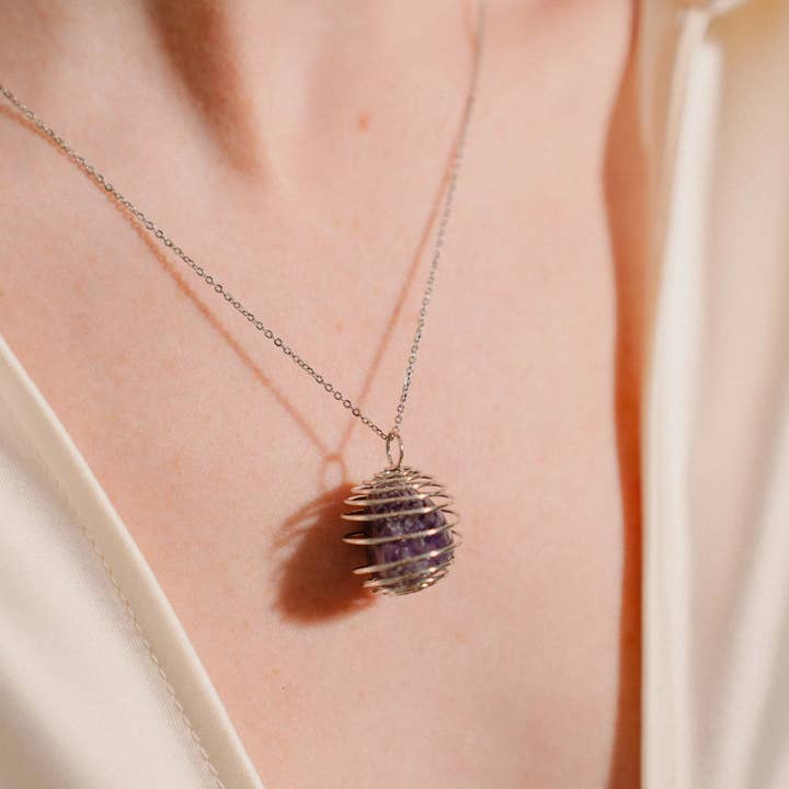 PHOEBE´S – wholesale Pendant/charm necklace – Holder Necklace, Natural Stones Pendant, Gemstone Gift