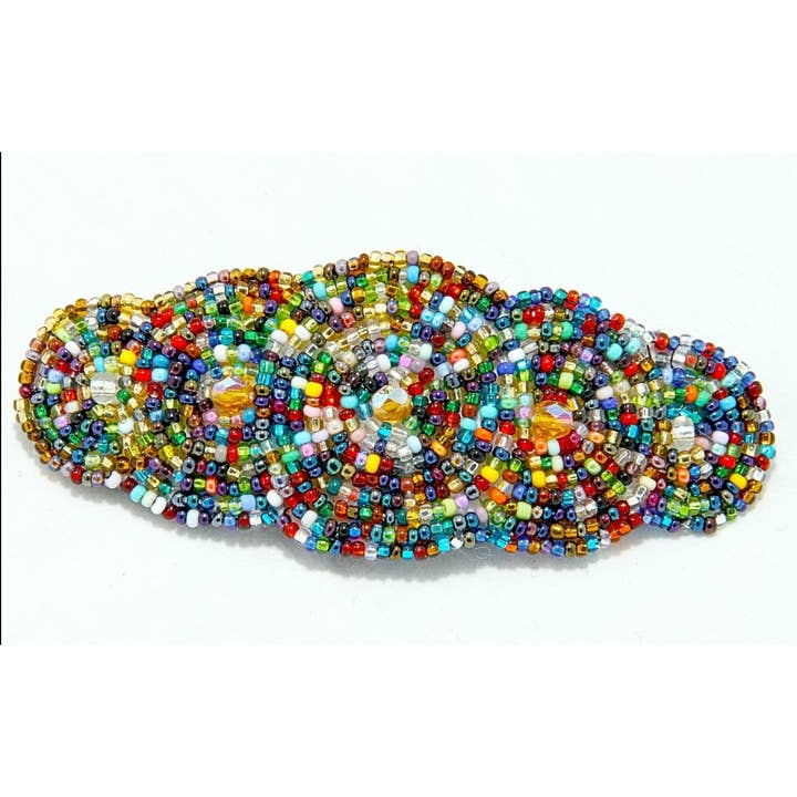 Lumily - Wholesale Barrette - Women's - Andrea Seed Bead Hair Barrette - Guatemala