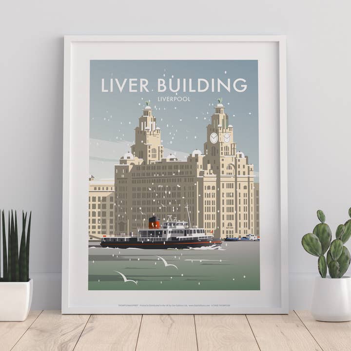 Liver Building, Liverpool par l'artiste Dave Thompson pour la vente par Star Editions