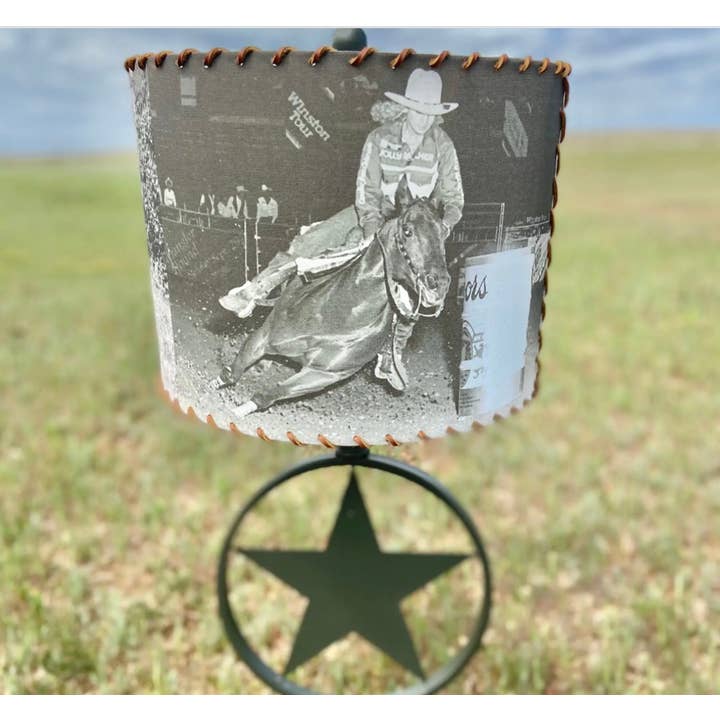Red Dirt Ranch Clothing Company - Wholesale Lamp Shade - Lampshade Vintage Barrel Racing Rodeo Legends1