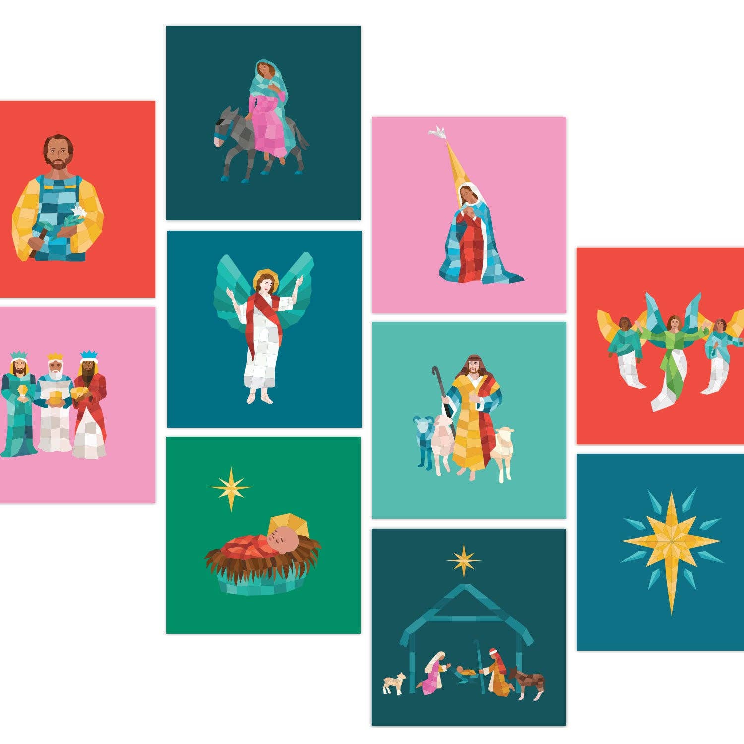 Catholic Family Crate® - Venta al por mayor Pegatinas - Niños y bebés - Pray By Sticker™: Libro de pegatinas de Navidad13