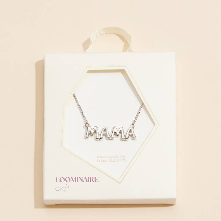 Lilla Haven - Vente Colliers à pendentif - Collier "MAMA" Plaqué Or 18K Bubble4