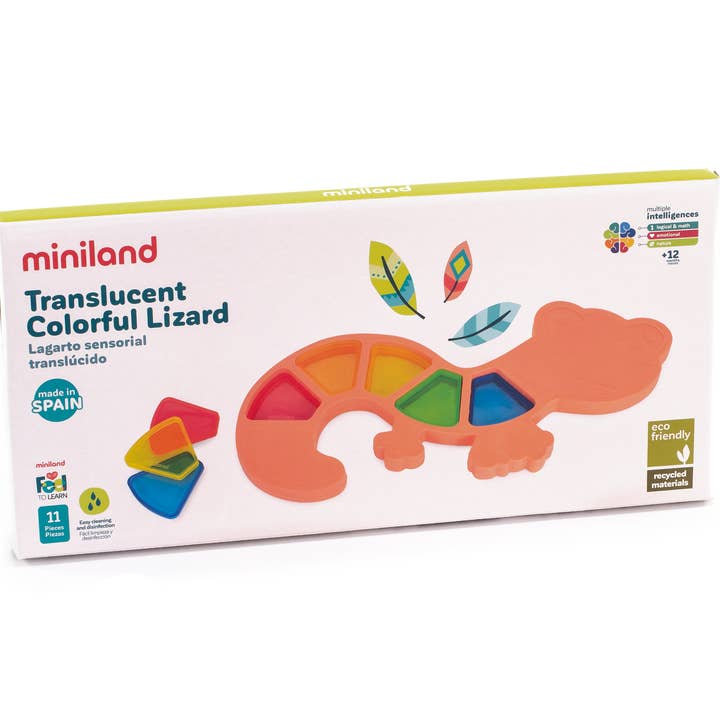 Miniland Educational - Wholesale Toy Set - Kids - Feel to Learn: Translucent colorful Lizard1