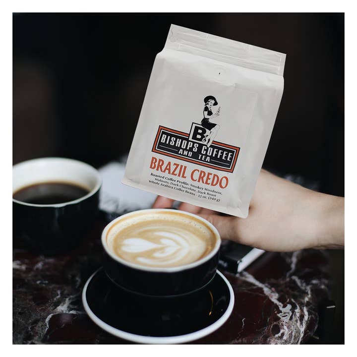 Bishops Coffee – wholesale Coffee beans – Brazil Credo Dark Roast Whole Bean Coffee1