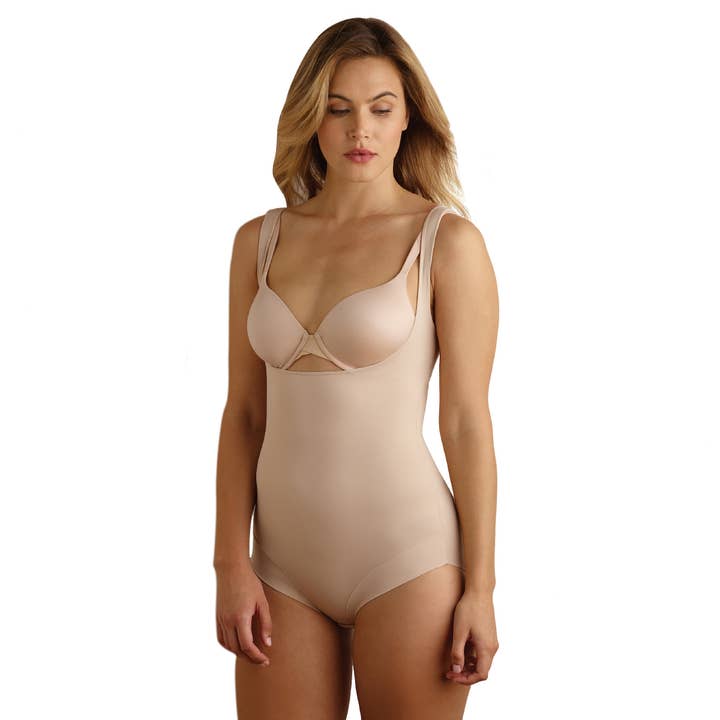 Cupid 2091-E Back Magic Open Bust Shaping Bodysuit for wholesale by Patricia Eve Ltd