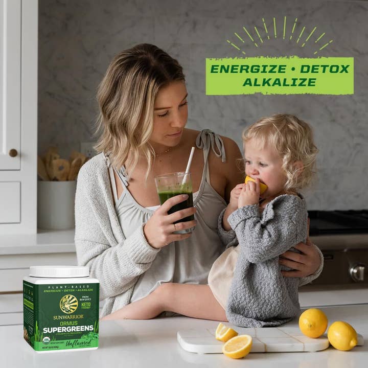 Sunwarrior - Wholesale Protein/Superfood Powder - Ormus Unflavored SuperGreens - Plant-Based Probiotics