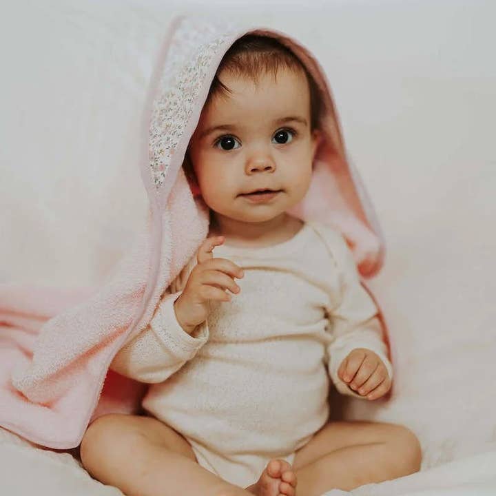 Manufacture des bébés français - Wholesale Hooded Towel - Kids & Baby - Lilac bath cape0