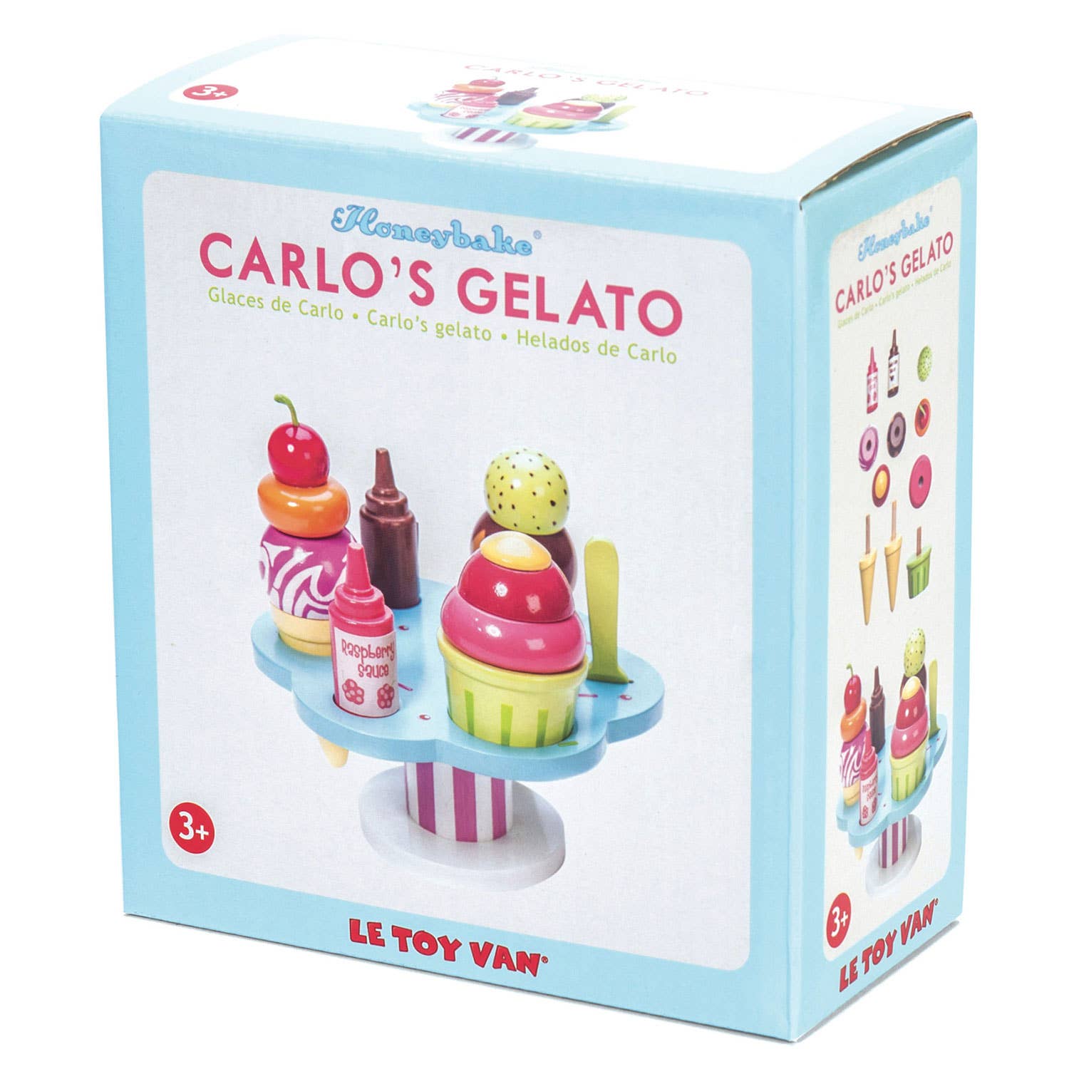 Le Toy Van - Wholesale Toy Set - Kids - Carlos ice cream stand TV310/Wooden ice cream stand & toppings1